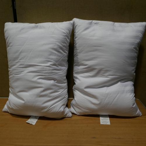 6086 - Two Hotel Grand Down Roll jumbo Pillows (332-393) *This lot is subject to vat