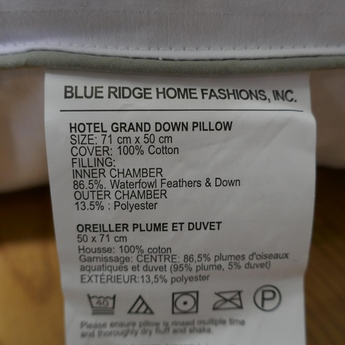 6086 - Two Hotel Grand Down Roll jumbo Pillows (332-393) *This lot is subject to vat