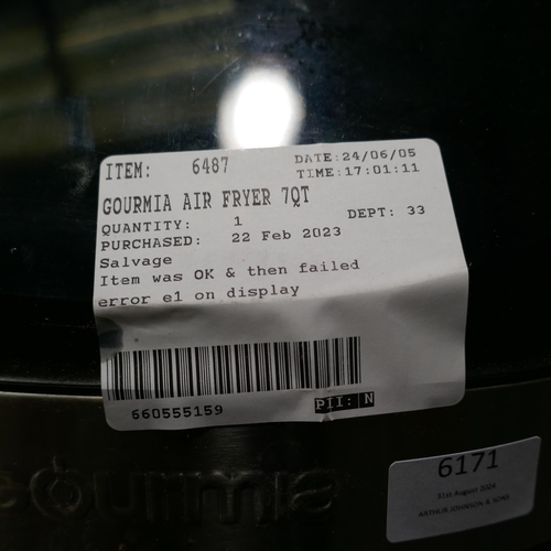 6171 - Gourmia Air Fryer 7Qt  (332-118) *This lot is subject to vat