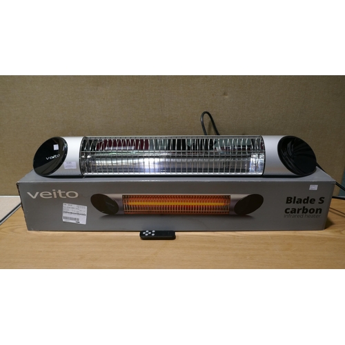 6185 - Veito Blade S2500 Silver Infrared Carbon Heater with Remote, Original RRP £199.91 + vat (332-489) *T... 