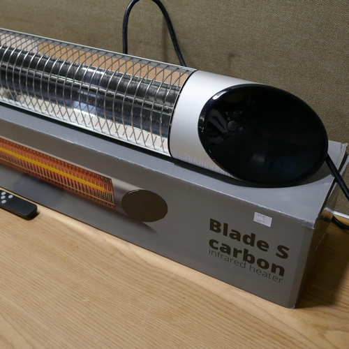 6185 - Veito Blade S2500 Silver Infrared Carbon Heater with Remote, Original RRP £199.91 + vat (332-489) *T... 