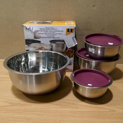 6186 - Miu Stainless Steel Mixing Bowls (332-504) *This lot is subject to vat