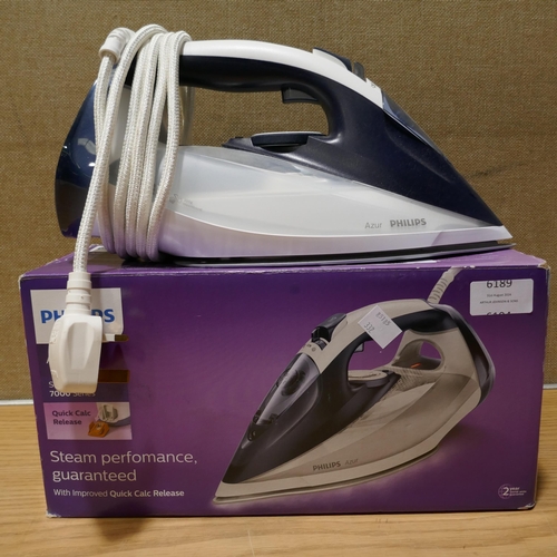 6189 - Wet And Forget Shower Cleaner Spray and a Philips Azur Steam Iron (332-485,493) *This lot is subject... 