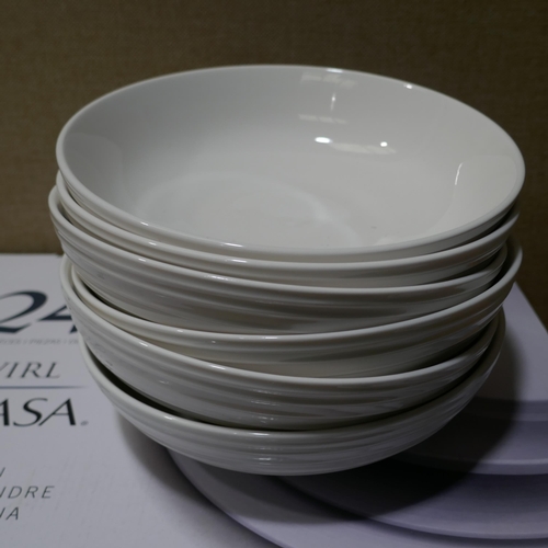 6247 - Mikasa Porcelain 'Swirl' Dinnerware (332-326) *This lot is subject to vat