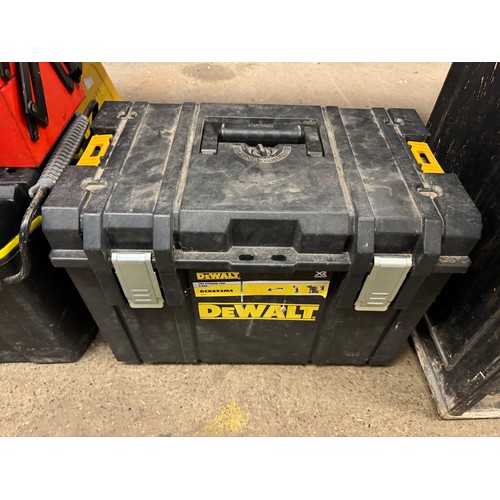 2034 - A selection of tool boxes including DeWalt T-Stak cases, a mobile tool chest and a metal cantilever ... 