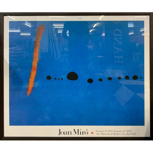 283 - A large Joan Miró exhibition poster, framed