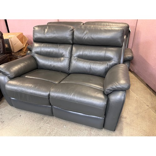 1464 - Fletcher 2 Seater Leather power Recliner, Original RRP £983.33 + Vat (4211-15) - slightly worn *This... 