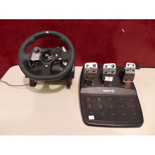 6150 - Logitech Xbox steering wheel and pedals (332-822)   * This lot is subject to vat