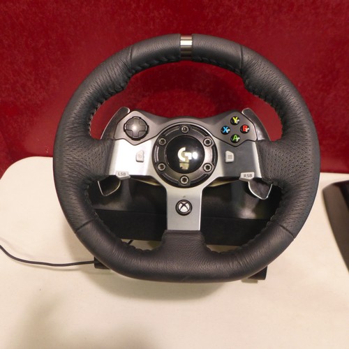 6150 - Logitech Xbox steering wheel and pedals (332-822)   * This lot is subject to vat