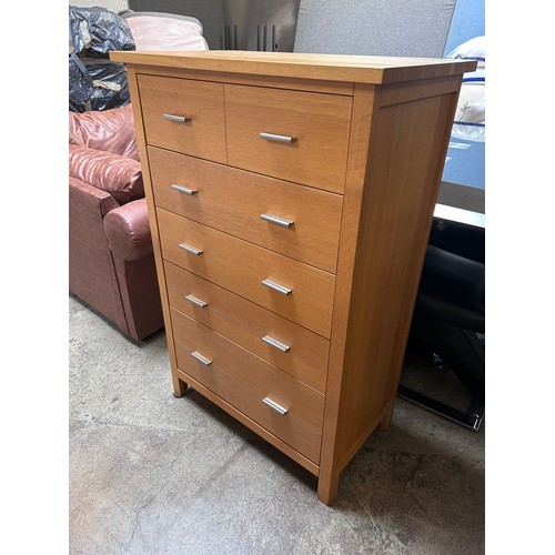 1494 - A G-Plan oak chest of six drawers