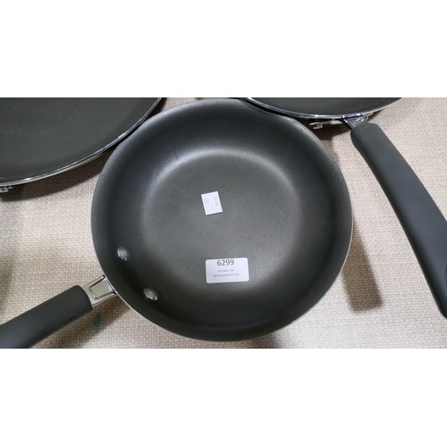 6299 - Three Mixed Tramontina frying pans (322-549) *This lot is subject to Vat