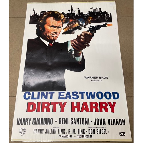 294A - A Dirty Harry film poster, with assorted illustrations