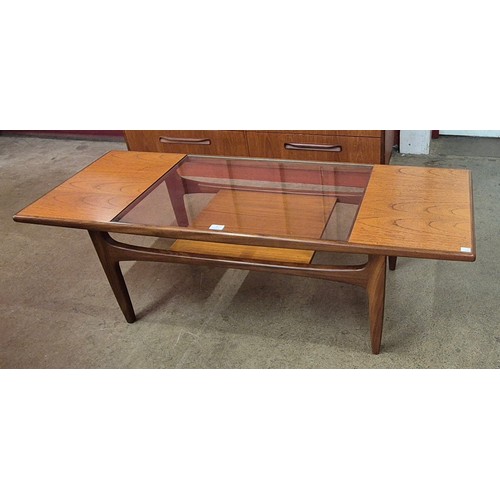 3 - A G-Plan Fresco teak and glass topped rectangular coffee table