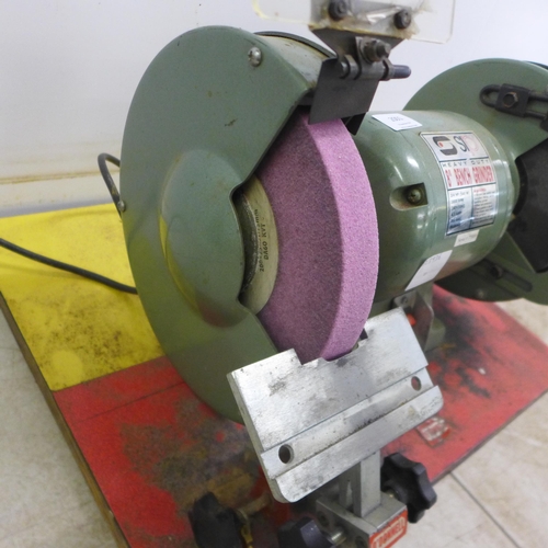 2001 - A Performance Power NLH150BG 240v 150w bench grinder and a Ryobi ECS-1214 240v corner sander with ca... 