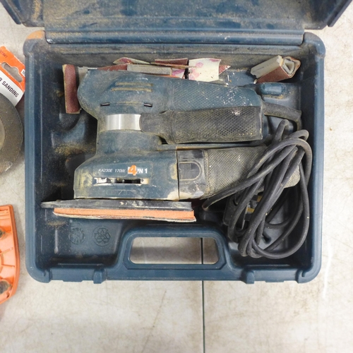 2012 - A Black and Decker KC2000 cordless 12v 3-in-1 jigsaw/drill/sander with case, battery and charger and... 