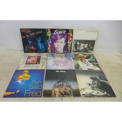 2061 - Approximately 55 various LPs/records including David Bowie, Ultravox, The Cult, Chic, Billy Joel, et... 