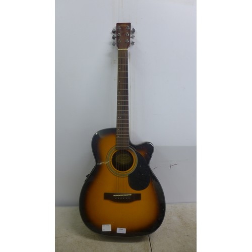 2044 - A Hudson Guitar Company model HSF-CE-VSB Electric-Acoustic guitar