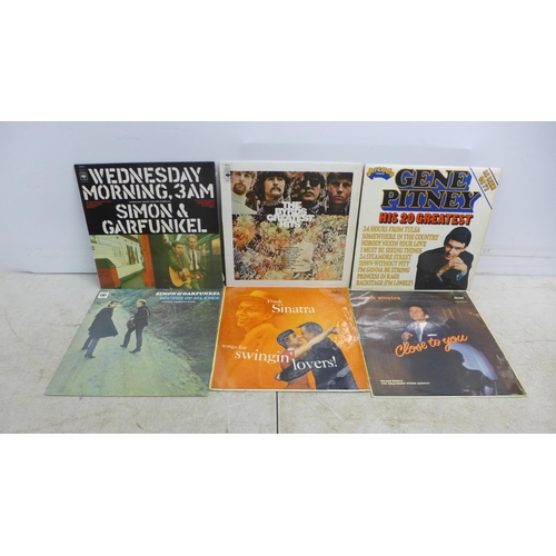 2074 - 12 various LP records including Jimi Hendrix, The Doors, The Byrds, Elvis, Beach Boys, etc.