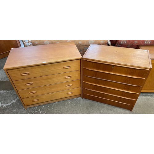 31 - Two teak chests of drawers