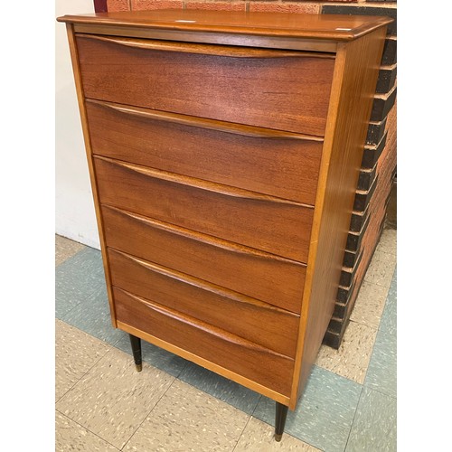 45 - A teak chest of drawers