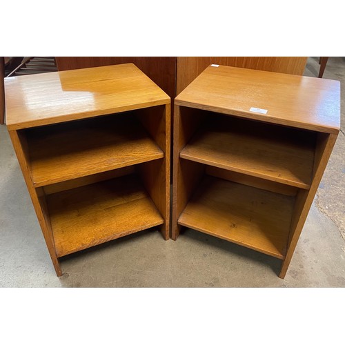 48 - A pair of oak bedside tables