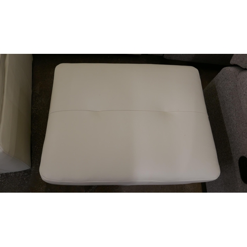 1400 - An SCS Fallon cream leather storage footstool