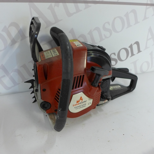 2170 - A Landmaster TT-CS5800 petrol chainsaw with carry bag tool kit and spare chain