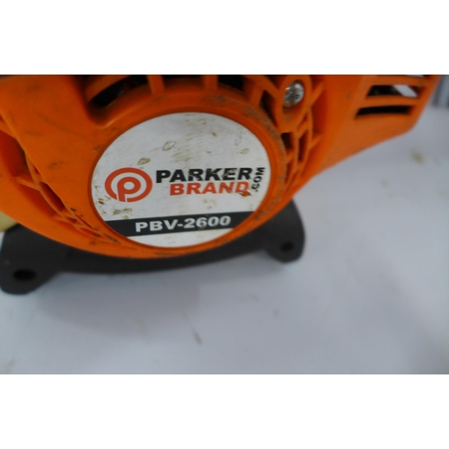 2174 - Two Parker PBV-2600 petrol garden blowers