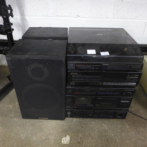 2101 - A quantity of Pioneer stereo equipment including a PL-X1Z auto return turntable, a PD-Z73T twin tray... 