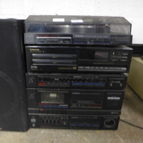 2101 - A quantity of Pioneer stereo equipment including a PL-X1Z auto return turntable, a PD-Z73T twin tray... 