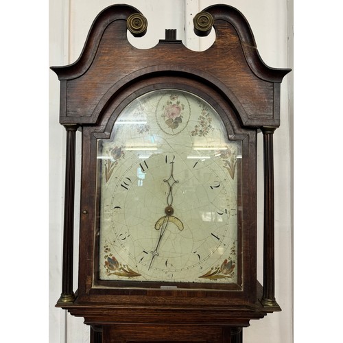 161 - A 19th Century oak 30- hour longcase clock