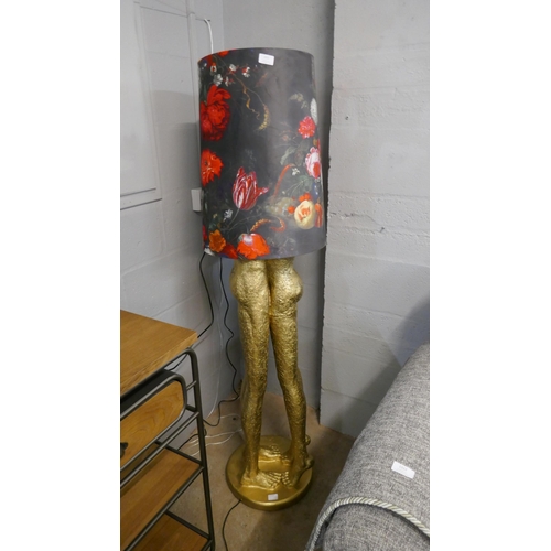 1311 - A Loving Couple floor lamp with floral shade