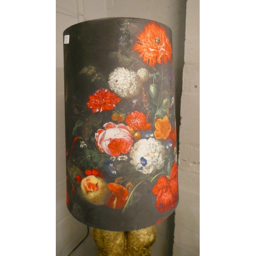 1311 - A Loving Couple floor lamp with floral shade