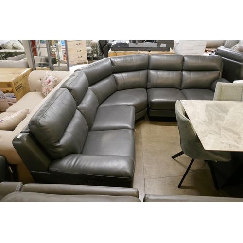 1362 - Grace Grey Leather Corner Power Recliner, Original RRP £1458.33 + vat  (4212-19)   * This lot is sub... 