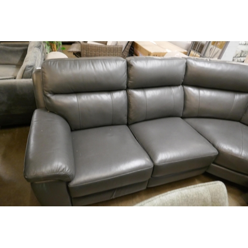 1362 - Grace Grey Leather Corner Power Recliner, Original RRP £1458.33 + vat  (4212-19)   * This lot is sub... 