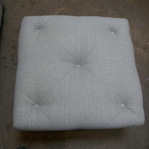 1406 - Grey weave buttoned footstool