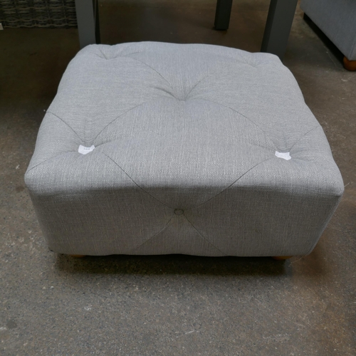 1407 - Grey weave buttoned footstool