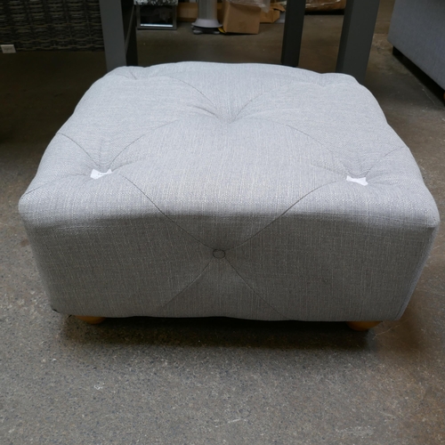 1408 - Grey weave buttoned footstool