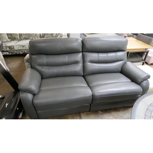 1410 - Fletcher 2.5 Seat Leather Power Recliner sofa, Original RRP £1124.99 + vat  (4212-18)   * This lot i... 