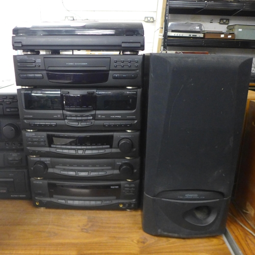 2118 - A quantity of Kenwood stereo equipment including a P-38 stereo automatic return turntable system, a ... 