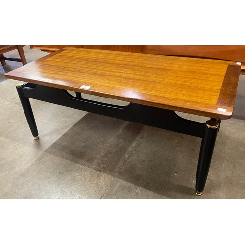 60 - A G-Plan Librenza tola wood and black coffee table