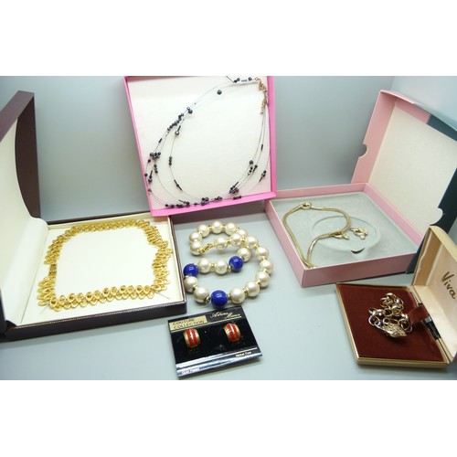 954 - A collection of designer jewellery including Pierre Cardin, Carrie Elspeth, etc.