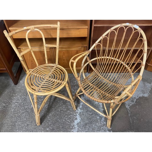 93 - Two Italian bamboo chairs