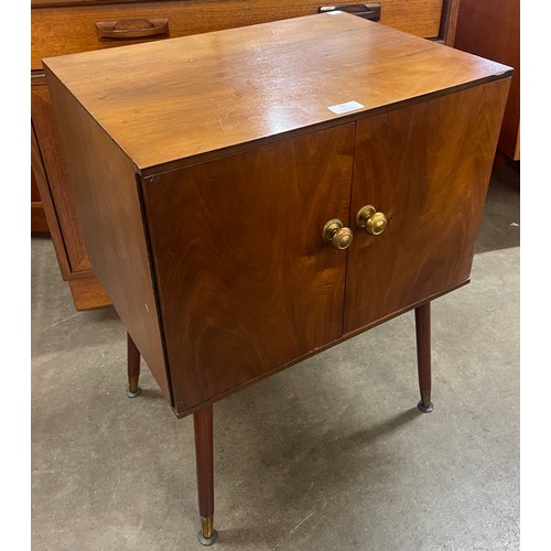 94 - A teak record cabinet