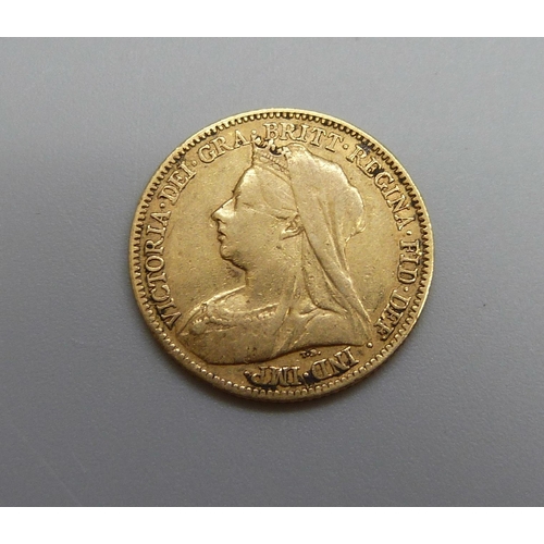 1117 - A Queen Victoria 1901 half sovereign