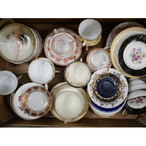 1156 - Two boxes of mixed decorative tea wares, etc. **PLEASE NOTE THIS LOT IS NOT ELIGIBLE FOR IN-HOUSE PO... 