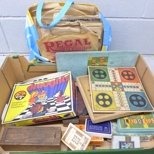 1163 - Vintage games and a collection of old records **PLEASE NOTE THIS LOT IS NOT ELIGIBLE FOR IN-HOUSE PO... 