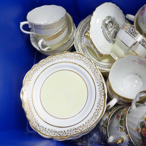 1180 - Various tea sets and ER commemorative mugs, etc. **PLEASE NOTE THIS LOT IS NOT ELIGIBLE FOR IN-HOUSE... 