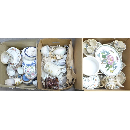 1181 - A collection of Portmeirion Botanic Garden china and two boxes of china (3) **PLEASE NOTE THIS LOT I... 