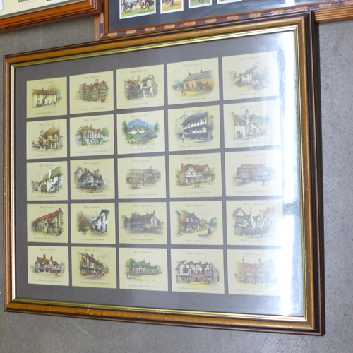 1183 - Five sets of cigarette cards, framed **PLEASE NOTE THIS LOT IS NOT ELIGIBLE FOR IN-HOUSE POSTING AND... 